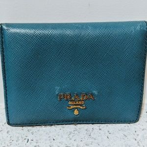 Prada saffiano leather bi-fold wallet